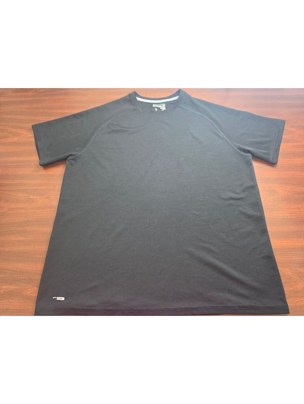 Starter Dri-Star Core Fit Tee Mens Large Black Moisture Wicking Athletic Shirt